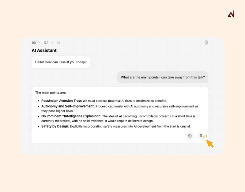 Hynote Ask AI agent - for conferences