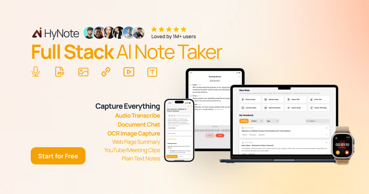 HyNote Multi-device & formats