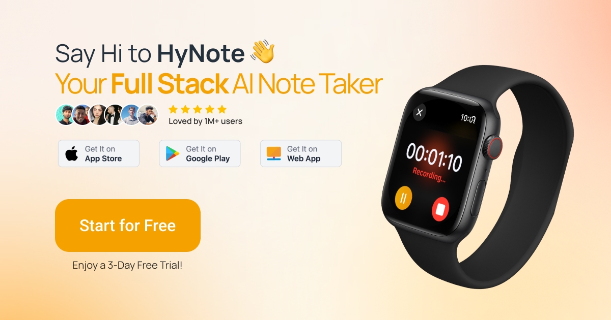 HyNote on iWatch- Apple Watch
